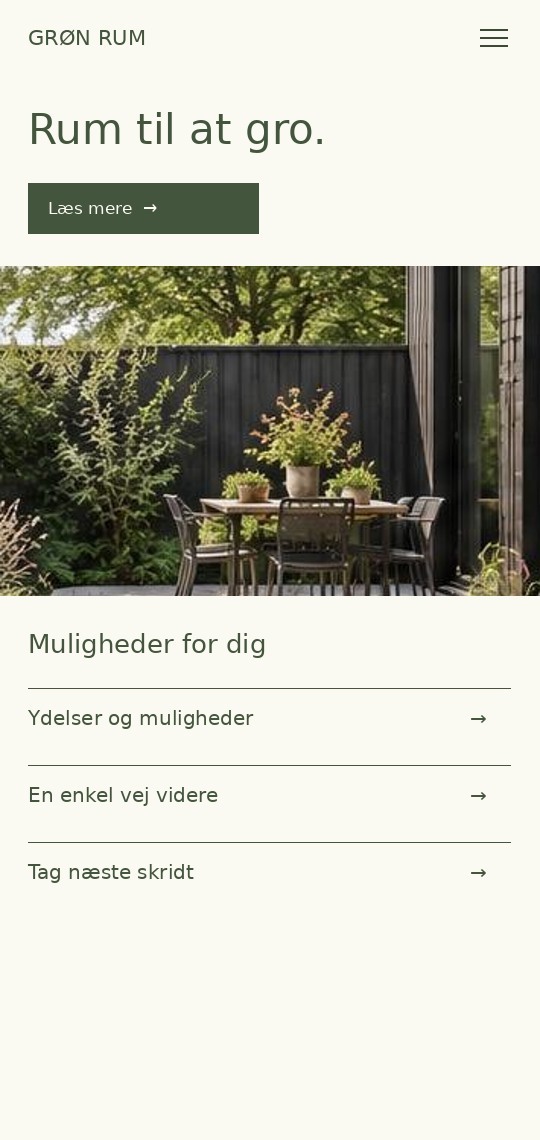 Mobilpræsentation af designkoncept til anlægsgartner