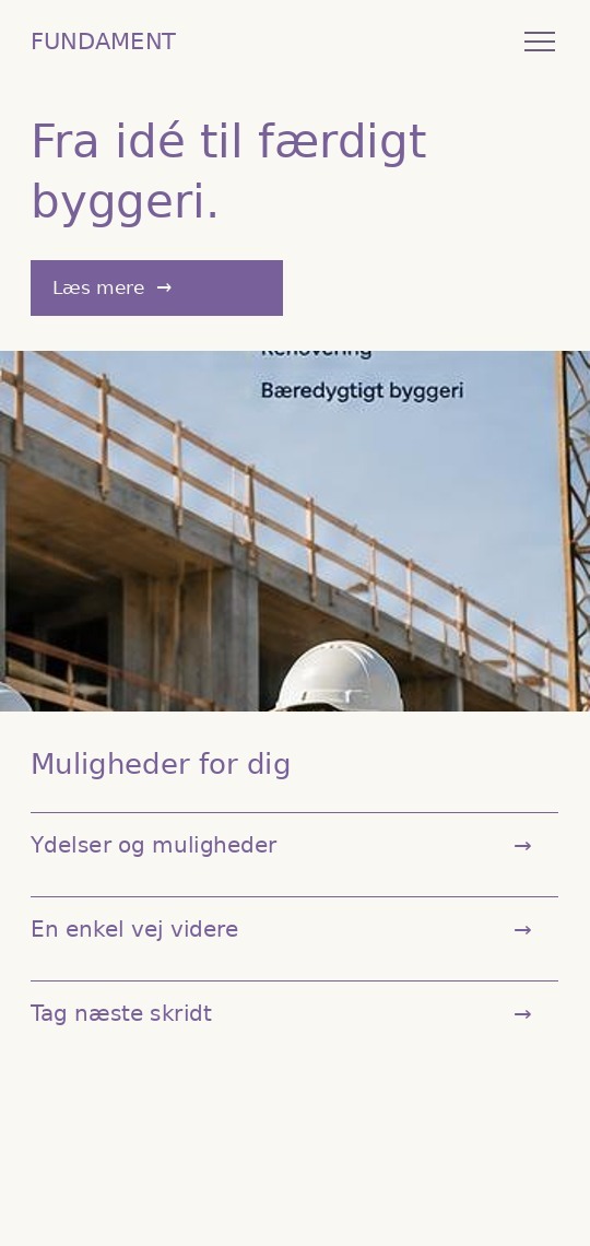 Mobilpræsentation af designkoncept til entreprenør